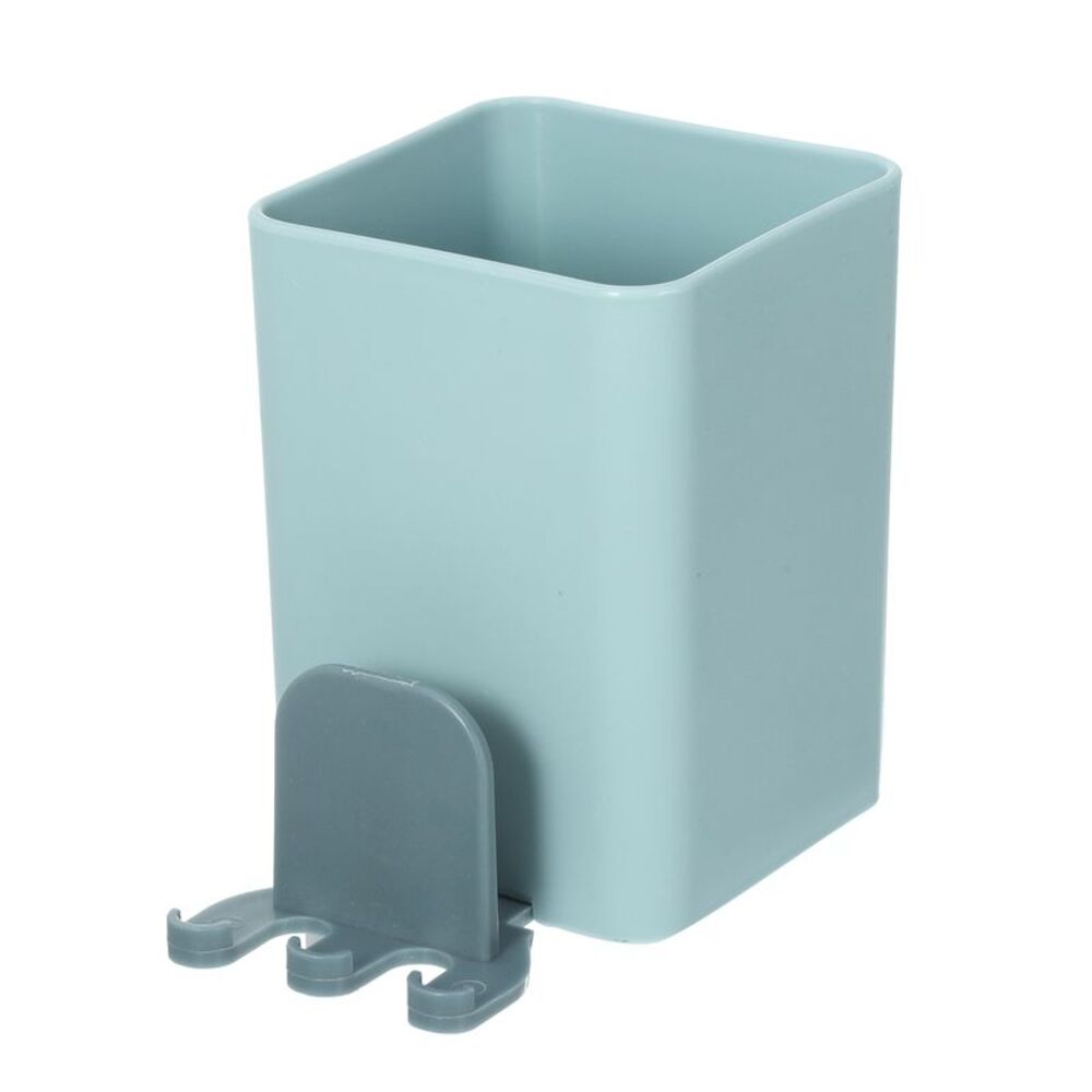 Wall Mounted Bathroom Toothbrush Holder Organizers Blue 2.45"x2.45"x3.39"